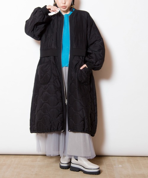OSMOSIS（オズモーシス） コート アウター キルティングロングブルゾン