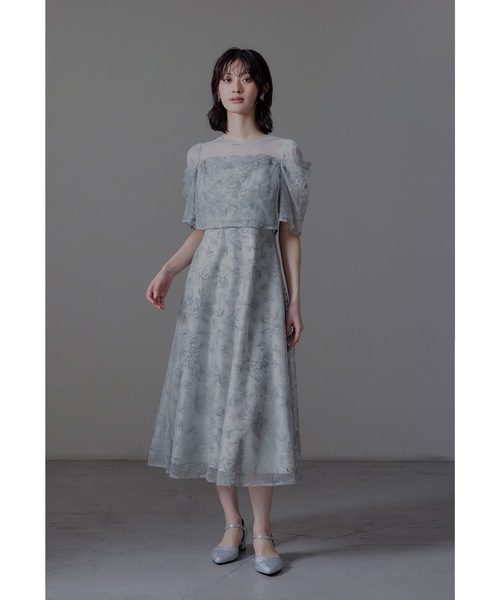 niana（ニアナ） ドレス ラメレースドレープフレアドレス パーティー