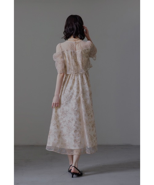 niana LE’RURE パーティドレス オケージョンドレス 結婚式 ニアナ niana フラワーレースノットデザインドレス パーティードレス