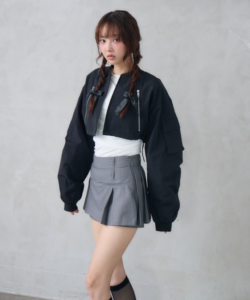 「ENVYM」 ナイロンブルゾン FREE ブラック レディース_画像2