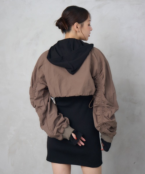 「ENVYM」 ナイロンブルゾン FREE ブラック レディース_画像9