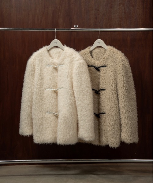 lawgy（ラウジー） コート アウター toggle button boa nocollar coat