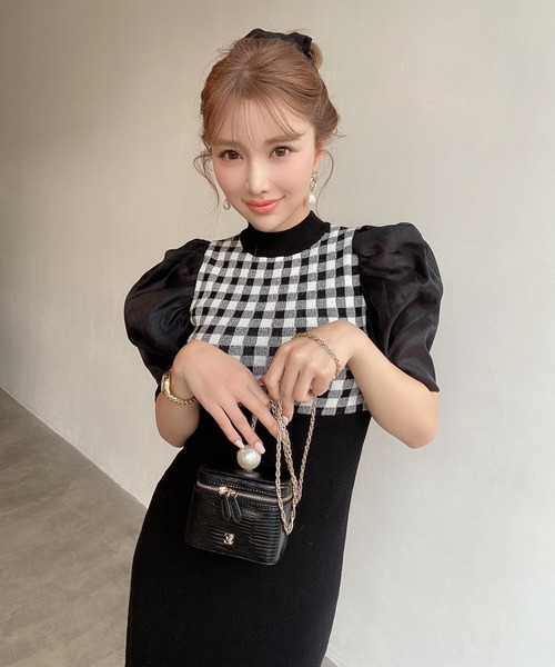 EIMY ISTOIRE（エイミーイストワール） 半袖ワンピース FREE ブラック