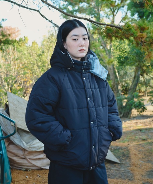 BROKEN BASE（ブロークンベース） ダウンジャケット ダウン Check Hood
