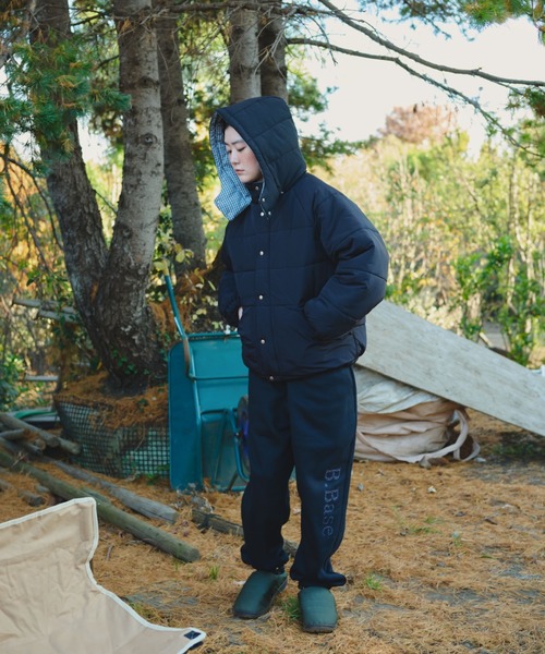 BROKEN BASE（ブロークンベース） ダウンジャケット ダウン Check Hood