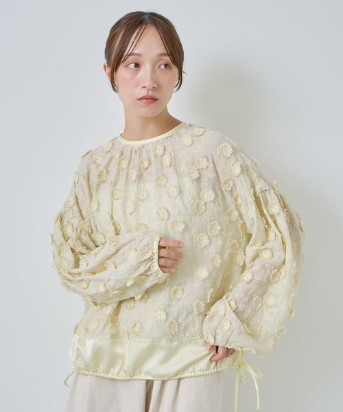 Kelen（ケレン） ブラウス シャツ 「KELEN / ケレン」立体フラワー刺繍