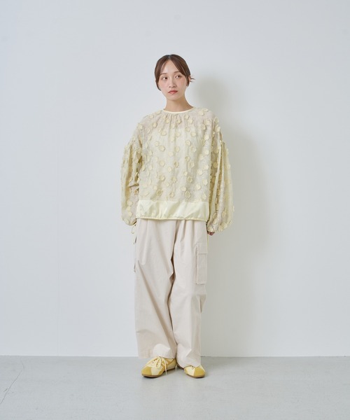 Kelen（ケレン） ブラウス シャツ 「KELEN / ケレン」立体フラワー刺繍