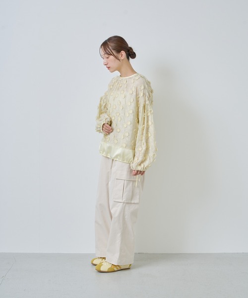 Kelen（ケレン） ブラウス シャツ 「KELEN / ケレン」立体フラワー刺繍