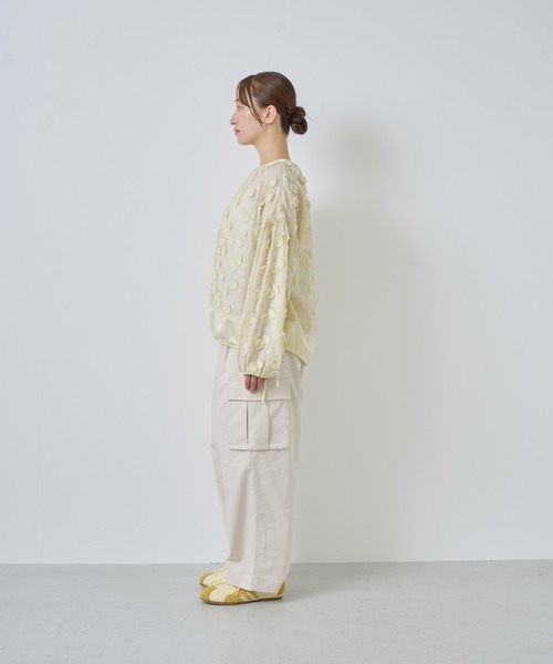 Kelen（ケレン） ブラウス シャツ 「KELEN / ケレン」立体フラワー刺繍 