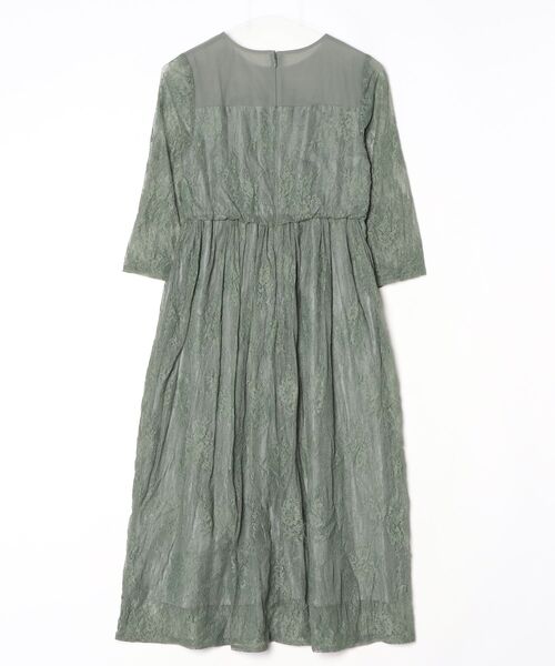 「Kana」 7分袖ワンピース M ライトカーキ レディース_画像2