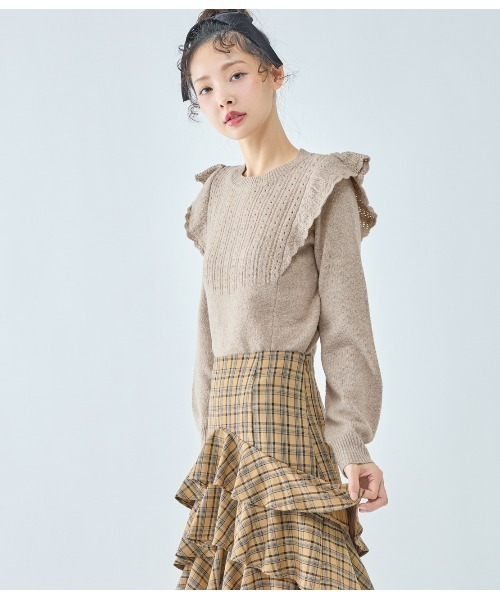 PEACH JOHN（ピーチジョン） ニット セーター フリルニットプル