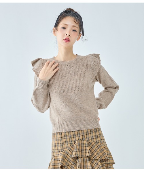 PEACH JOHN（ピーチジョン） ニット セーター フリルニットプル