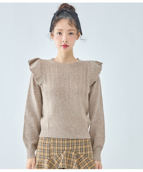 PEACH JOHN（ピーチジョン） ニット セーター フリルニットプル