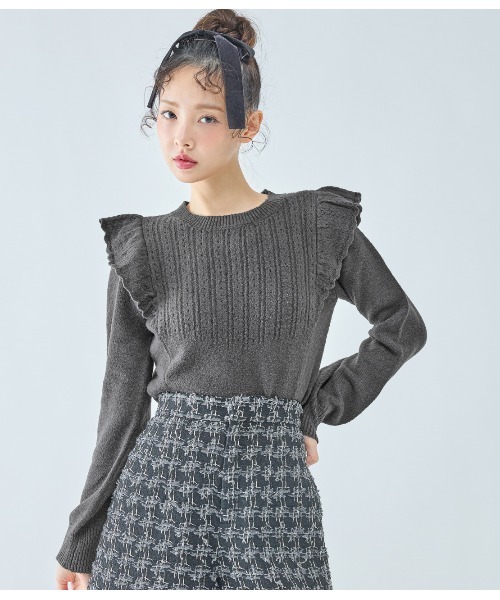 PEACH JOHN（ピーチジョン） ニット セーター フリルニットプル