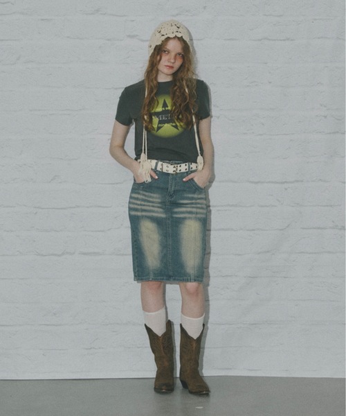 「SHAGGIE」 半袖カットソー FREE ブラウン レディース_画像6
