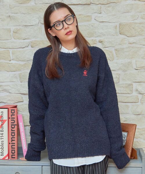 ffein 長袖ニット MEDIUM ネイビー メンズ : ZOZOTOWN Yahoo!店 - 通販