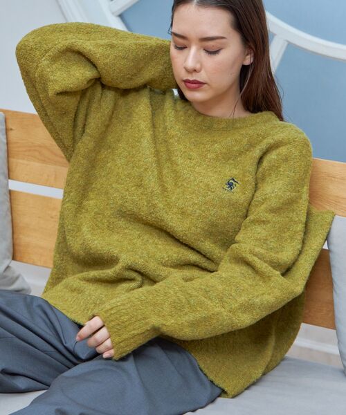 「FFEIN」 長袖ニット MEDIUM ネイビー メンズ_画像9
