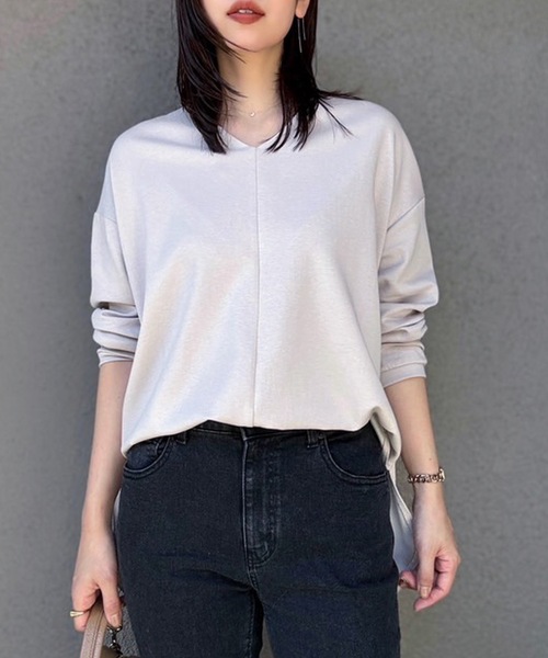 「Emma Taylor」 長袖カットソー FREE ネイビー レディース_画像2