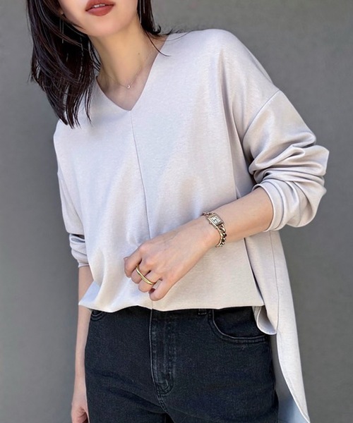 「Emma Taylor」 長袖カットソー FREE ネイビー レディース_画像3