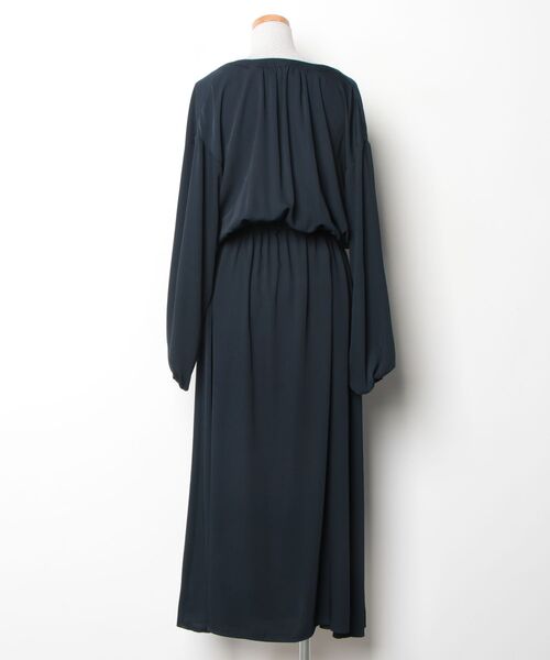 「LEPSIM」 長袖ワンピース L ネイビー レディース_画像2