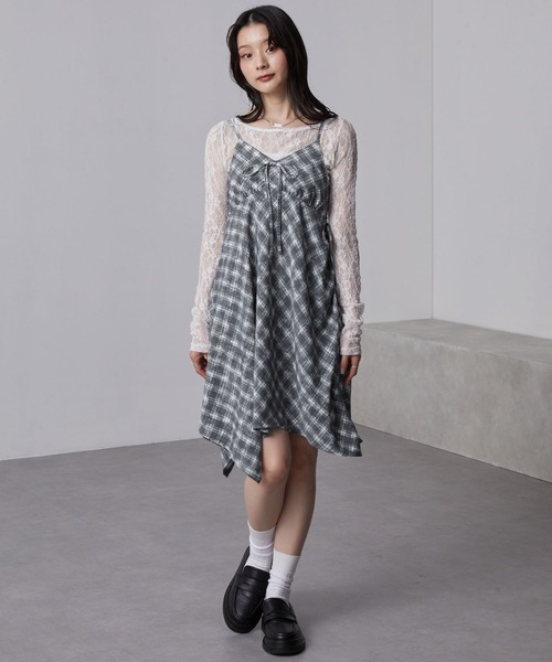 「nui nullu」 キャミソールワンピース FREE グレー レディース_画像4