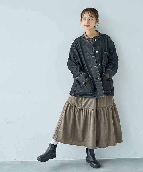 「mil」 デニムジャケット S ブラック レディース_画像2