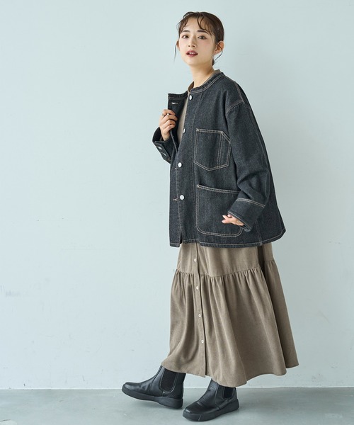 「mil」 デニムジャケット S ブラック レディース_画像3