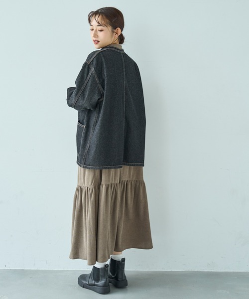 「mil」 デニムジャケット S ブラック レディース_画像4