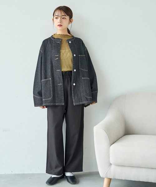 「mil」 デニムジャケット S ブラック レディース_画像7