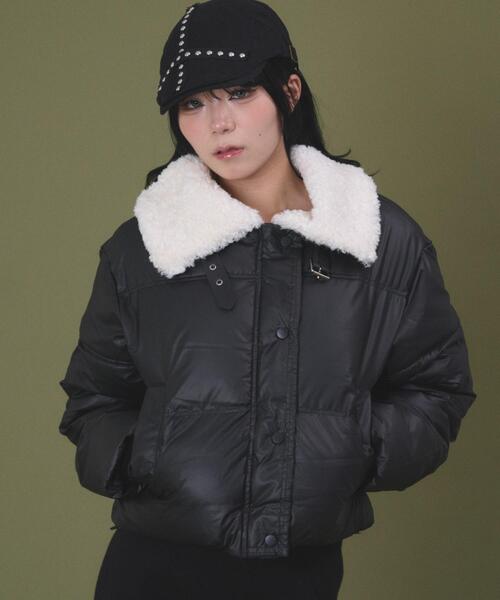 dispark ブルゾン アウター DISPARK/フェイクファーパデッドブルゾン