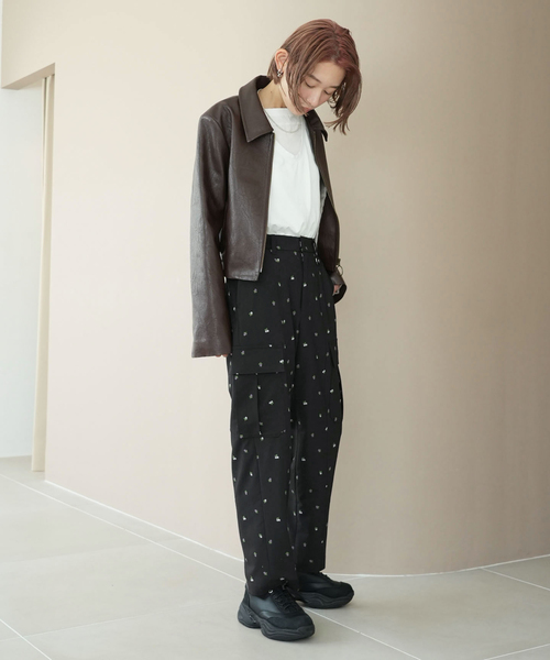 「SLOBE citron.」 カーゴパンツ 38 チャコールグレー レディース_画像4
