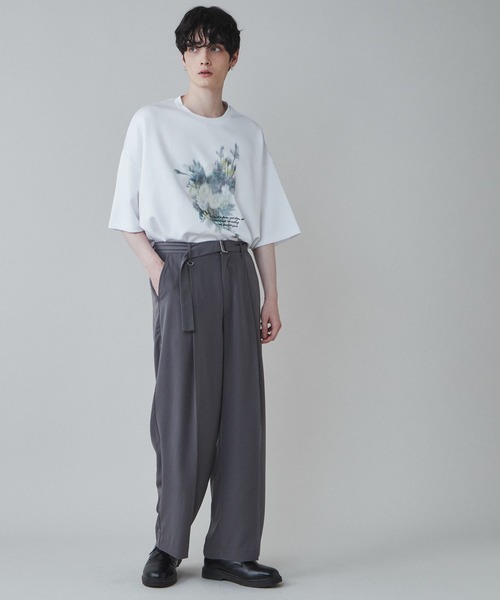 「LUCY」 7分袖Tシャツ MEDIUM ホワイト メンズ_画像3