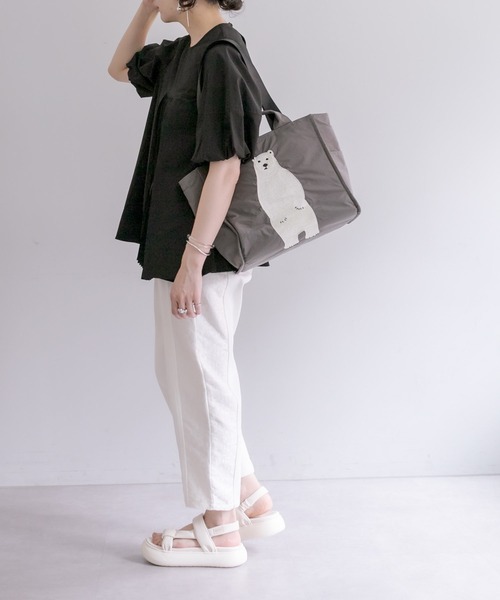 「ear PAPILLONNER」 トートバッグ FREE グレー レディース_画像3