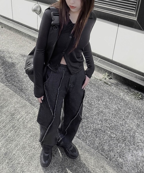 「Figments」 デニムパンツ SMALL ブラック レディース_画像5