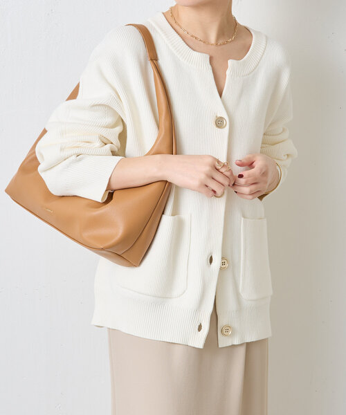 「COLLAGE GALLARDAGALANTE」 ニットカーディガン FREE ネイビー レディース_画像3