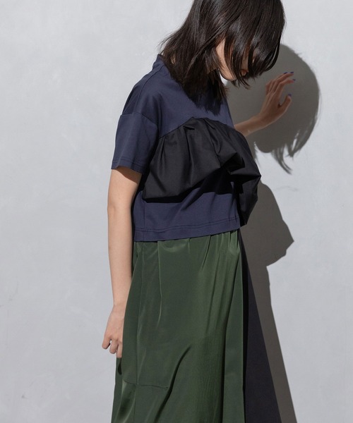 「MARECHAL TERRE」 半袖ワンピース MEDIUM カーキ レディース_画像9