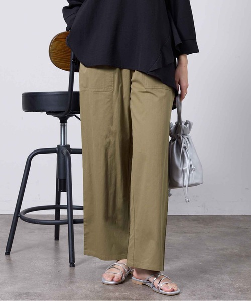 「Chez toi」 イージーパンツ FREE ブラック レディースの画像4