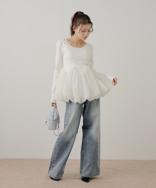 Chico（チコ） tシャツ WEB限定「SALON by Chico」チューリップ