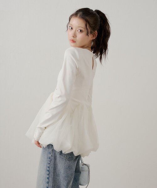 Chico（チコ） tシャツ WEB限定「SALON by Chico」チューリップ