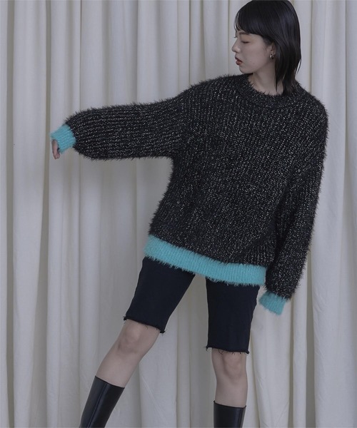 「miette」 長袖ニット FREE イエロー レディース_画像5