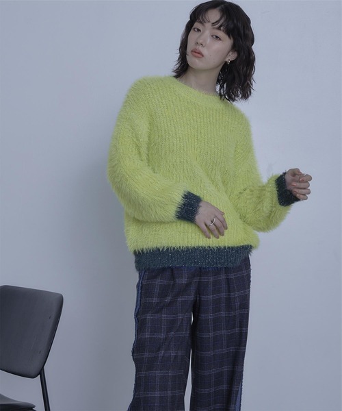 「miette」 長袖ニット FREE イエロー レディース_画像9