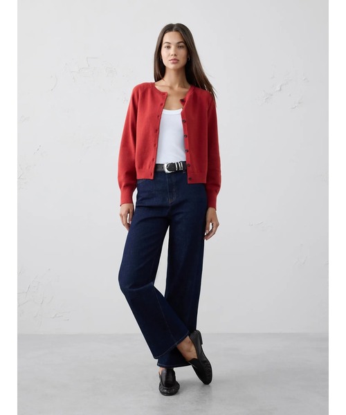 「BANANA REPUBLIC FACTORY STORE」 ニットカーディガン X-SMALL ブラウン レディース_画像6