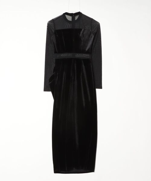 ドレス YUGA_YGMC　Velvet slit long dress