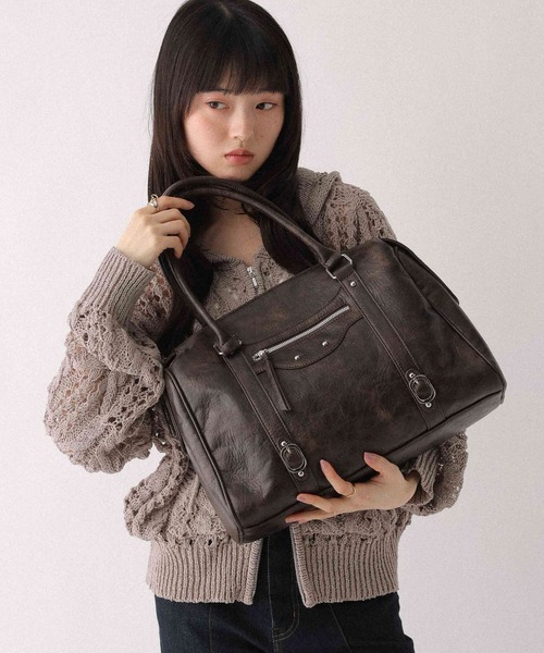 Heather（ヘザー） ボストンバッグ BIGフェイクレザーボストンBAG