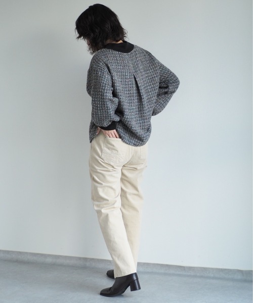「cepo」 コーデュロイパンツ L チャコール レディース_画像2