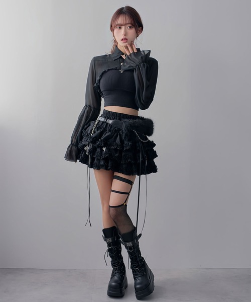 Diable baiser（ディアブルベーゼ） スカート 地雷系十字架パーツ付