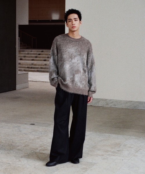 「WYM LIDNM」 スラックス L チャコール メンズ_画像4
