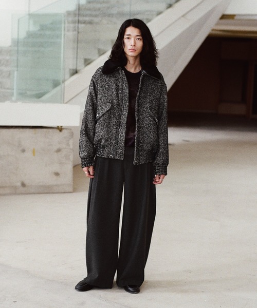 「WYM LIDNM」 スラックス L チャコール メンズ_画像5