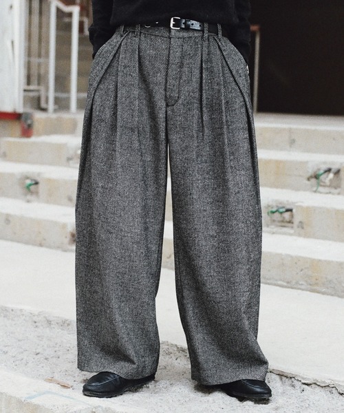 「WYM LIDNM」 スラックス L チャコール メンズ_画像8