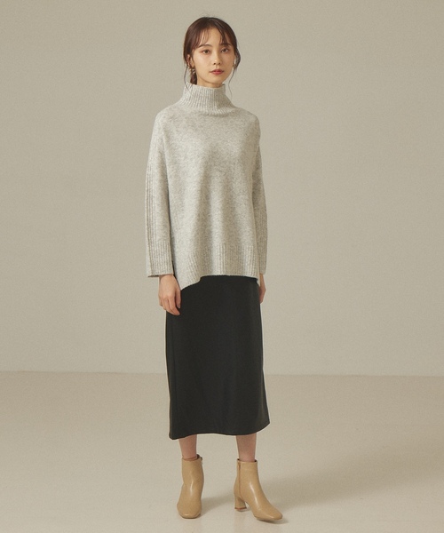 「abahouse mavie」 長袖ニット フリー ベージュ レディース_画像2